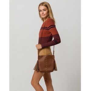 Tilly’s CHATEAU Tassel Crossbody brown bag purse